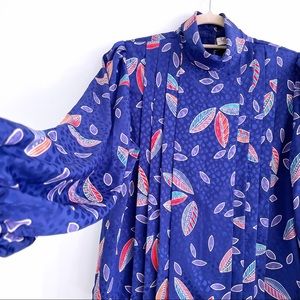 Vintage 80’s Long Sleeve Blouse in Vibrant Colors by Jai Dalis New York